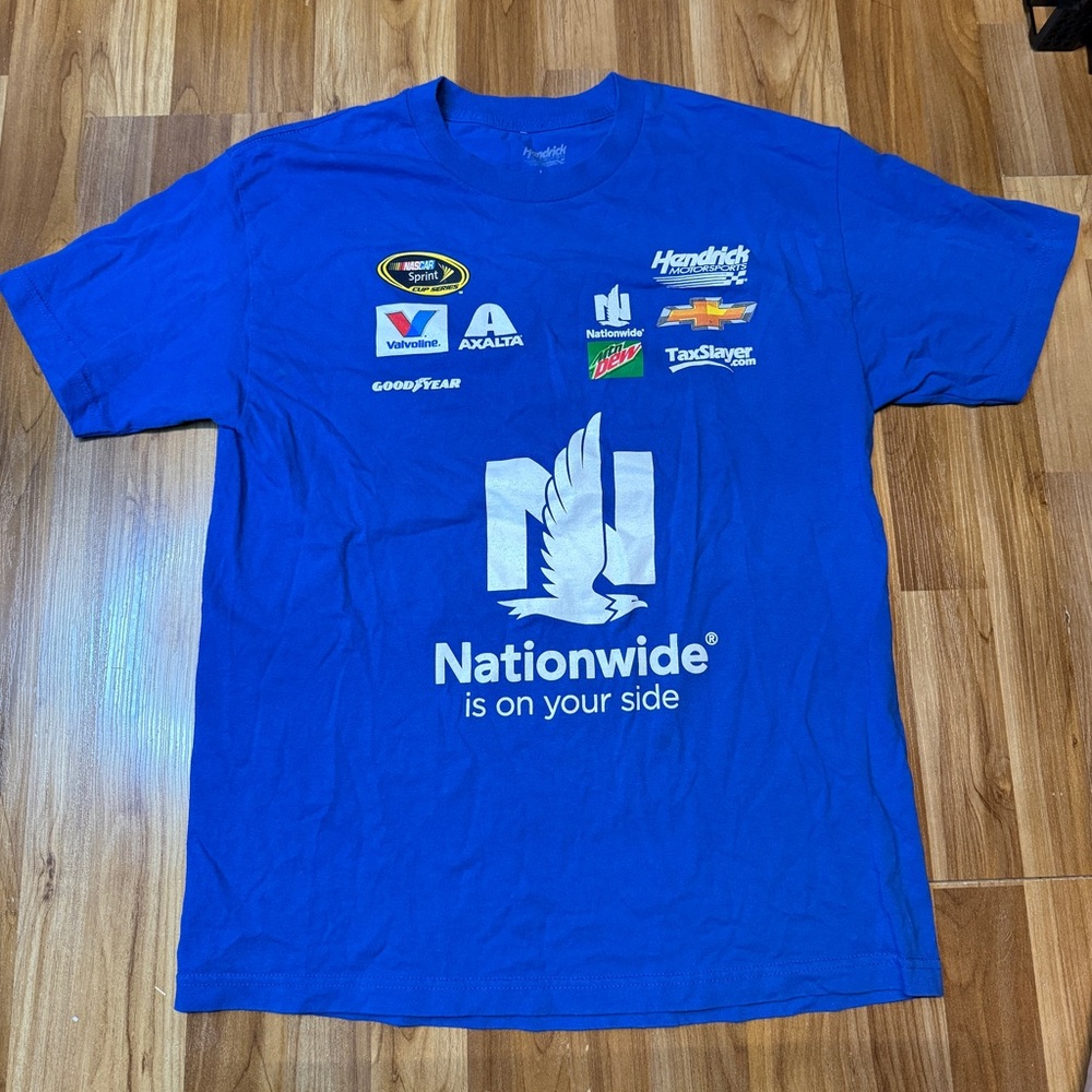 Blue Short Sleeve Tee with Nationwide Logo